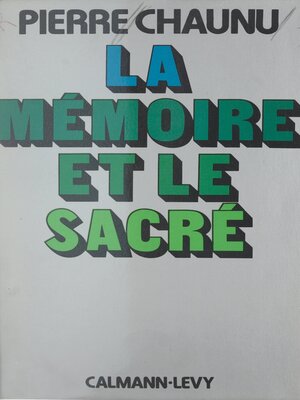 cover image of La mémoire et le sacré